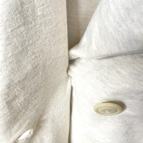 Lucky Brand Womens Cream 100% Cotton Double Breasted 2 pocket Pea Coat Sz Large - Picture 8 of 10